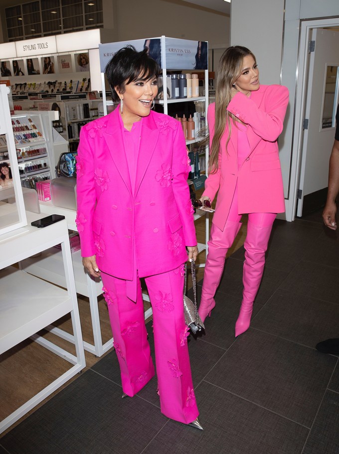 Kris Jenner In A Hot Pink Outfit