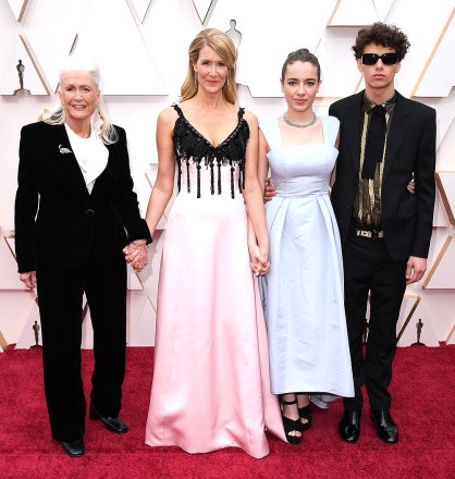 Diane Ladd, Laura Dern, Ellery Harper and Jaya Harper
92nd Annual Academy Awards, Arrivals, Los Angeles, USA - 09 Feb 2020