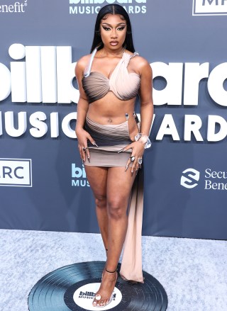 American rapper Megan Thee Stallion (Megan Jovon Ruth Pete) arrives at the 2022 Billboard Music Awards held at the MGM Grand Garden Arena on May 15, 2022 in Las Vegas, Nevada, United States.  2022 Billboard Music Awards - Arrivals, Mgm Grand Garden Arena, Las Vegas, Nevada, United States - May 16, 2022