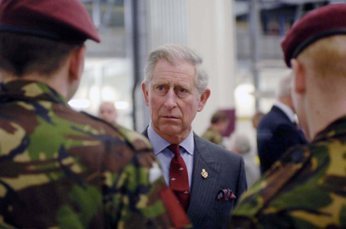 King Charles Talks To Servicemen