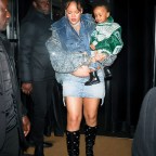 Rihanna Boots Mini Skirt Son Pregnant Spl