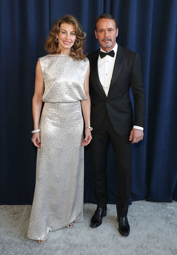 Faith Hill & Tim McGraw At SAG Awards 2022: Silver Dress & Tuxedo