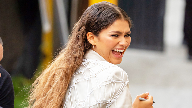 Zendaya Laughs After Falling Down & Tripping On Restaurant Step In Paparazzi Video