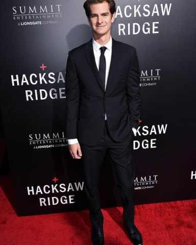 Andrew Garfield
'Hacksaw Ridge' film premiere, Arrivals, Los Angeles, USA - 24 Oct 2016