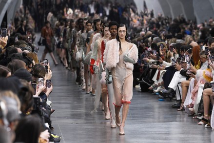 Bella Hadid and models on the catwalk
Fendi show, Runway, Autumn Winter 2022, Milan Fashion Week, Italy - 23 Feb 2022