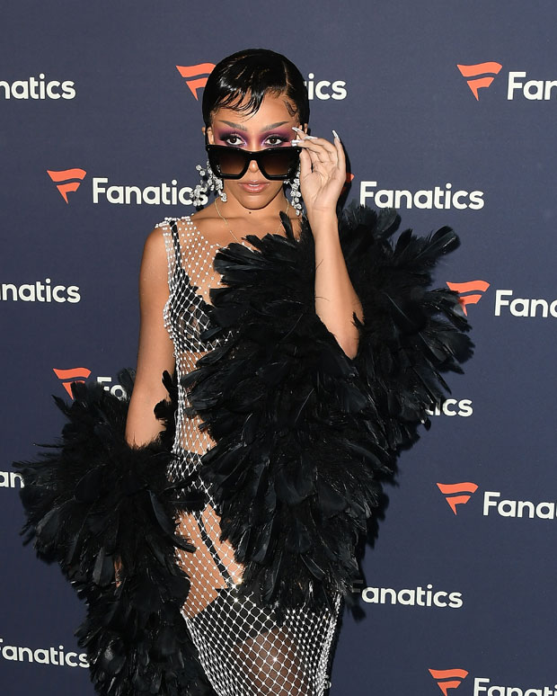 Doja Cat In Lingerie For Fanatics Super Bowl Party Photos