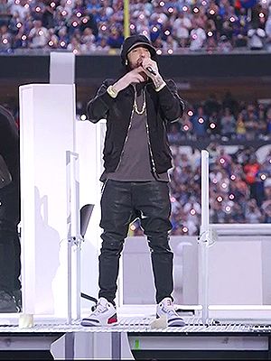 Look: Eminem unveils first look at Jordan 3 at Super Bowl halftime show