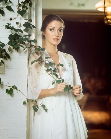 EDITORIAL USE ONLY / NO SPORT GROUP PUBLICATIONS / MINIMUM USE FEE £50Mandatory Credit: Photo by Rebelshot/Shutterstock (57603b)Jane Seymour at home in West London, Britain - 1970JANE SEYMOUR