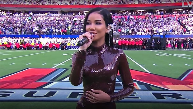 Jhené Aiko performs 'America the Beautiful' at Super Bowl LVI