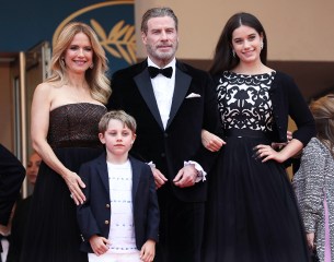 Kelly Preston, John Travolta, Benjamin Travolta, Ella Bleu Travolta. Actors Kelly Preston, center left, and John Travolta, center right, from 'Goti' pose with Benjamin Travolta and Ella Bleu Travolta upon arrival at the premiere of the film 'Solo: A Star Wars Story' at the 71st international film festival, Cannes, southern France
2018 Solo: A Star Wars Story Red Carpet, Cannes, France - 15 May 2018