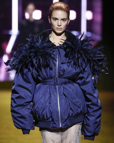 Kendall Jenner on the catwalk
Prada show, Runway, Autumn Winter 2022, Milan Fashion Week, Italy - 24 Feb 2022