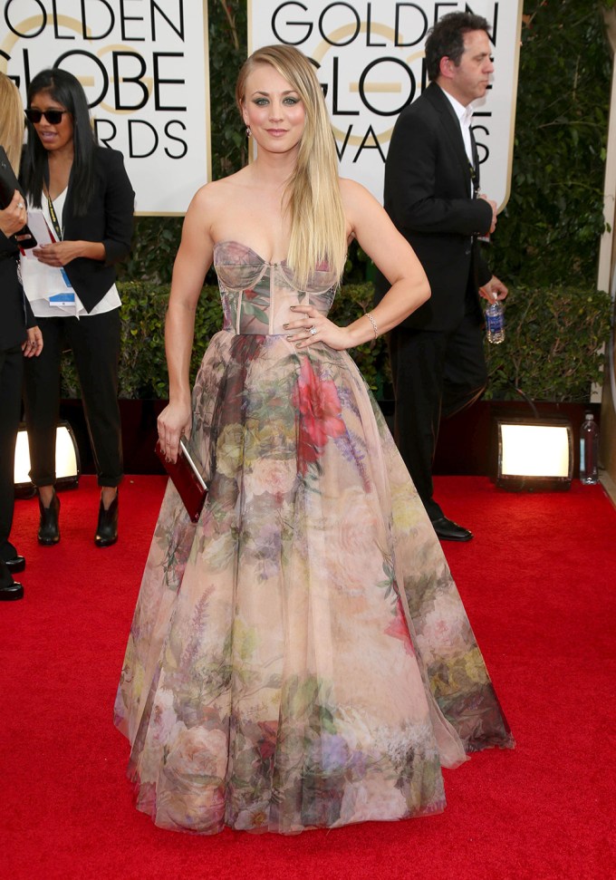 Kaley Cuoco At The 2014 Golden Globes