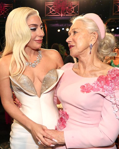 Lady Gaga and Helen Mirren
28th Annual Screen Actors Guild Awards, Show, The Barker Hangar, Santa Monica, Los Angeles, USA - 27 Feb 2022