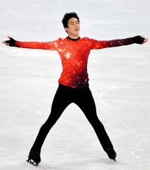 Nathan Chen of the USA performs during the Men's Free Skating of the Figure Skating events at the Beijing 2022 Olympic Games, Beijing, China, 10 February 2022.
Figure Skating - Beijing 2022 Olympic Games, China - 10 Feb 2022