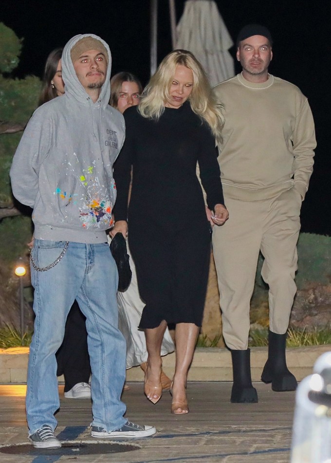 Pamela Anderson Out To Dinner With Brandon Lee