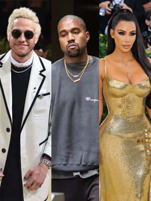 Pete Davidson, Kanye West, Kim Kardashian