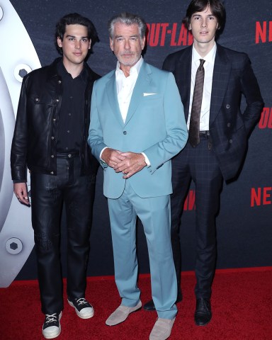 Paris Brosnan, Pierce Brosnan and Dylan Brosnan
'The Out-Laws' film premiere, Los Angeles, California, USA - 26 Jun 2023