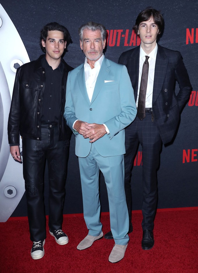 Dylan Brosnan With Pierce & Paris At ‘The Out-Laws’ Premiere