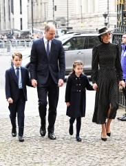 Prince George of Cambridge, Prince William, Duke of Cambridge, Princess Charlotte of Cambridge and Catherine, Duchess of Cambridge
Service of Thanksgiving for the life of Prince Philip, Duke of Edinburgh at Westminster Abbey, London, UK - 29 Mar 2022
The Service will give thanks for The Duke of Edinburgh's dedication to family, Nation and Commonwealth and recognise the importance of his legacy in creating opportunities for young people, promoting environmental stewardship and conservation, and supporting the Armed Forces.The Service will in particular pay tribute to The Duke of Edinburgh's contribution to public life and steadfast support for the over 700 charitable organisations with which His Royal Highness was associated throughout his life.