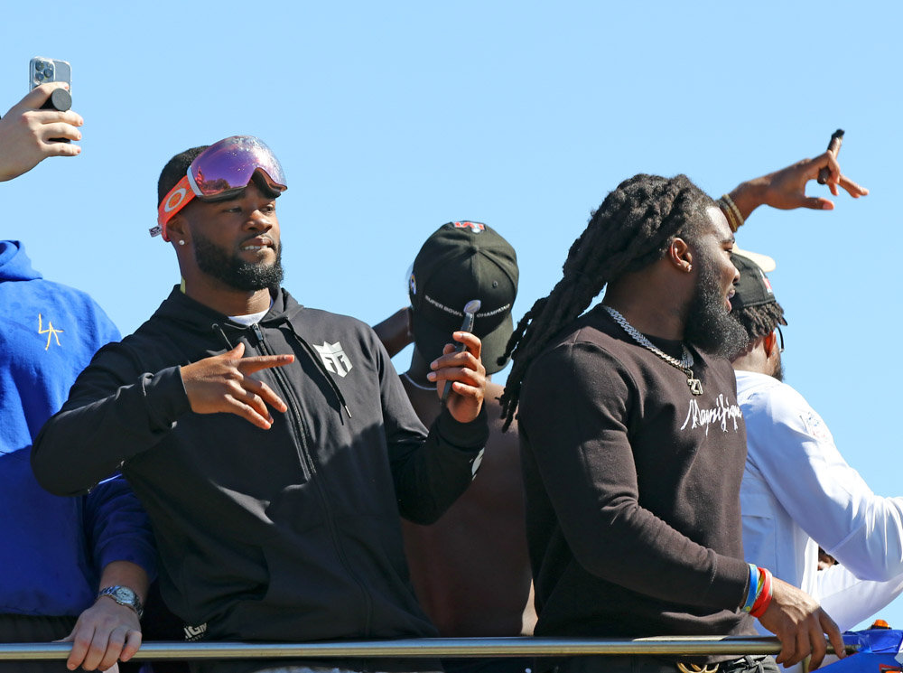 Los Angeles Rams Super Bowl Victory Parade, Los Angeles Coliseum's Olympic Plaza, California, USA - 16 Feb 2022