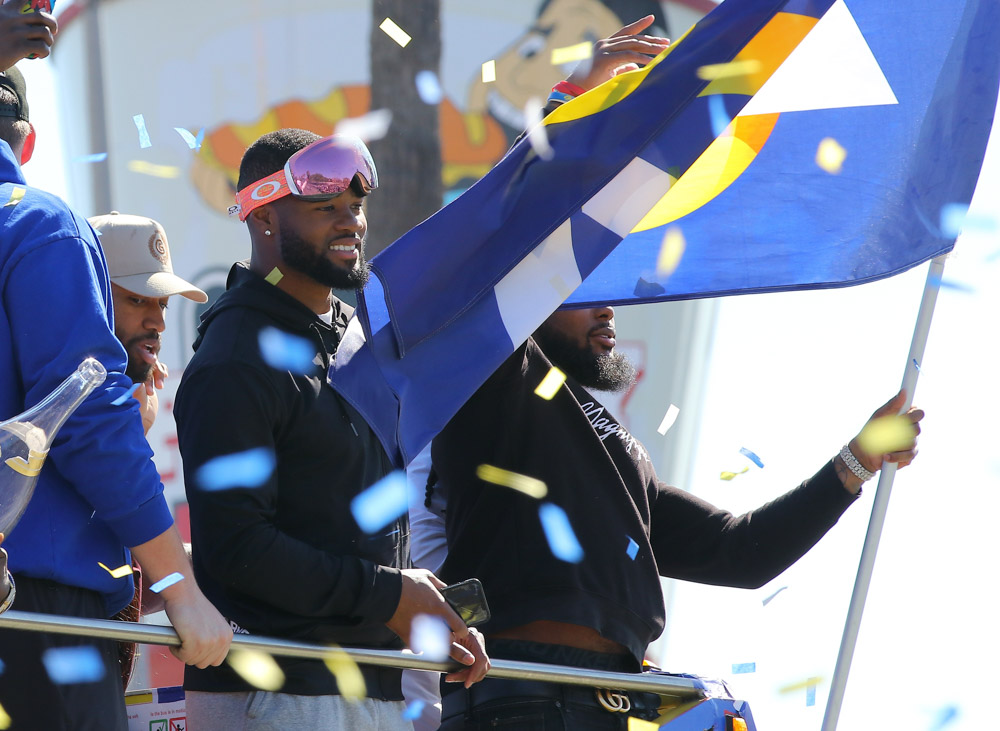 Los Angeles Rams Super Bowl Victory Parade, Los Angeles Coliseum's Olympic Plaza, California, USA - 16 Feb 2022