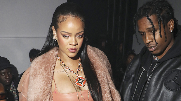 Rihanna’s Tan Leather Mini Dress At Paris Fashion Week – Photos ...