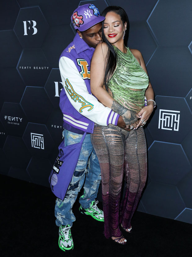 Pregnant Rihanna & ASAP Rocky At Fenty Beauty Party: Photos