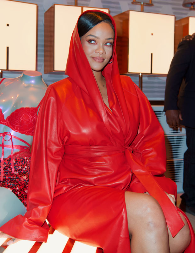 Pregnant Rihanna Wears Full Leather Look on Date Night with A$AP