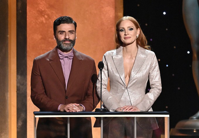 Oscar Isaac and Jessica Chastain Present
