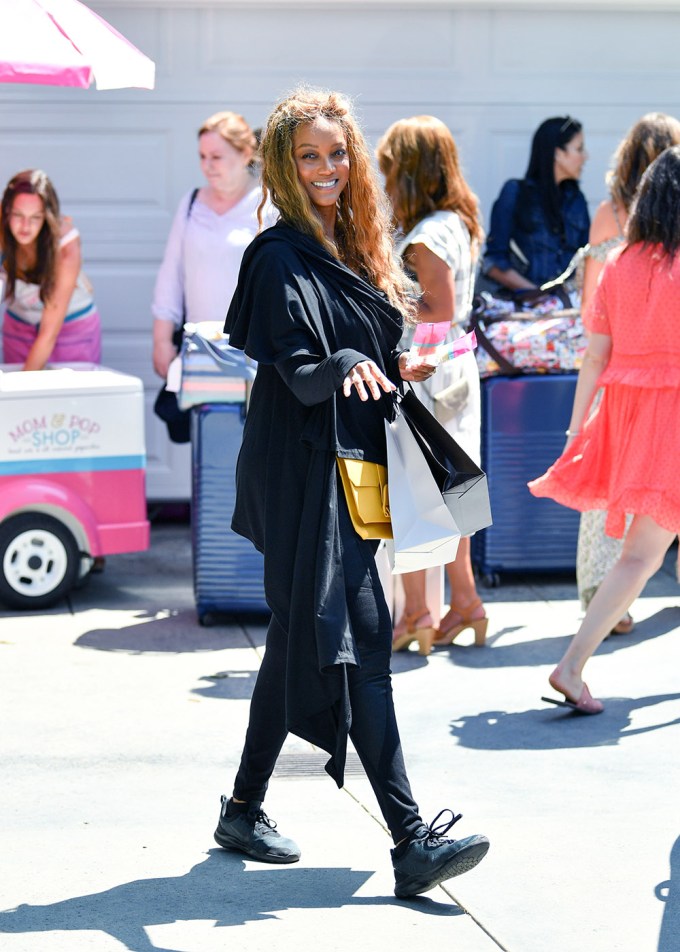 Tyra Banks heads out for a stroll