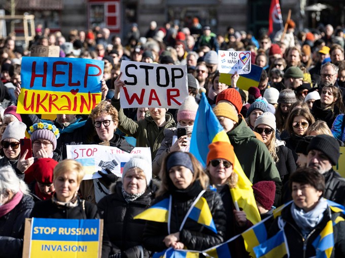 Ukraine Protest In Sweden.