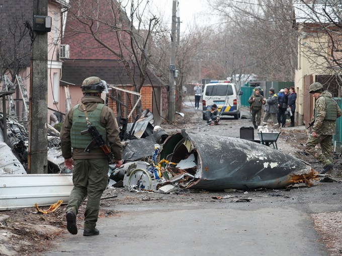 Wreckage In Kyiv After The Attacks