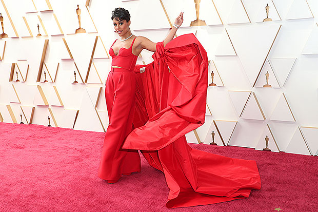 Ariana DeBose Wows on Oscars 2021 Red Carpet with Pre-Show Co-Host Lil Rel  Howery, 2021 Oscars, Ariana Debose, Lil Rel Howery, Oscars