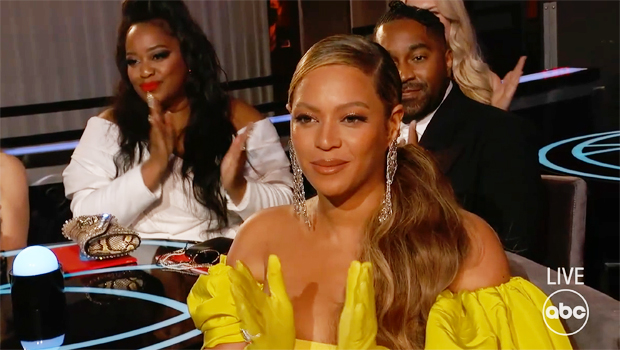 Beyoncé Brightens Up the 2022 Oscars Audience in Neon Yellow Gown