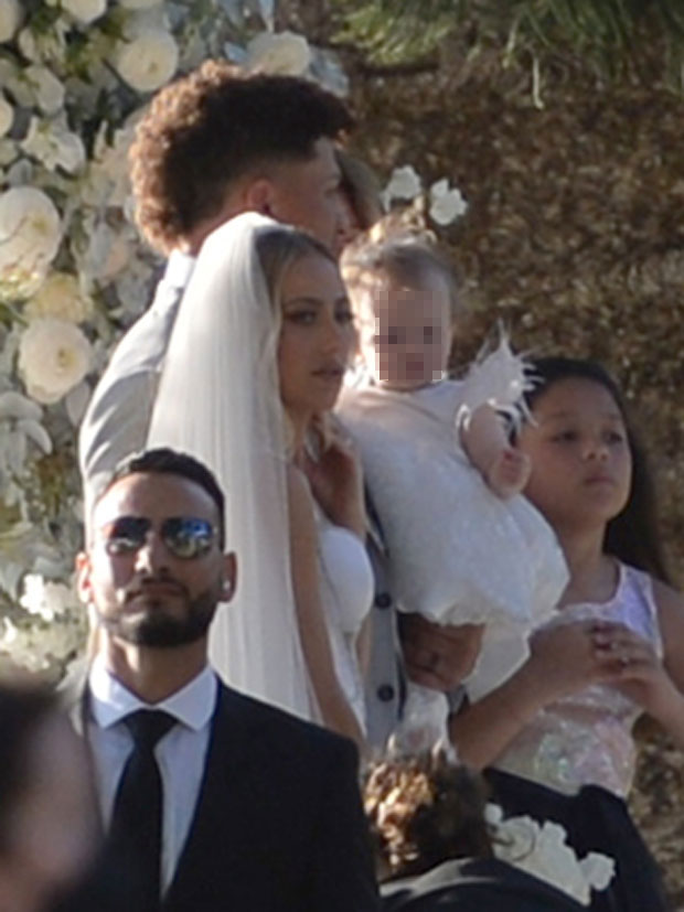 Patrick Mahomes Poses with Daughter Day of Wedding to Brittany Matthews