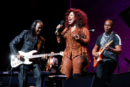 Verdine White, Chaka Khan, and Ray Parker Jr. perform at the 13th annual "A Great Night in Harlem," gala concert, presented by The Jazz Foundation of America to benefit The Jazz Musicians Emergency Fund, at The Apollo Theater, in New York. Essence magazine will celebrate its 45th anniversary with a pre-Grammy bash featuring Jill Scott and Khan, the magazine announced Friday, Jan. 9, 2015
Music-Black Women in Music, New York, USA