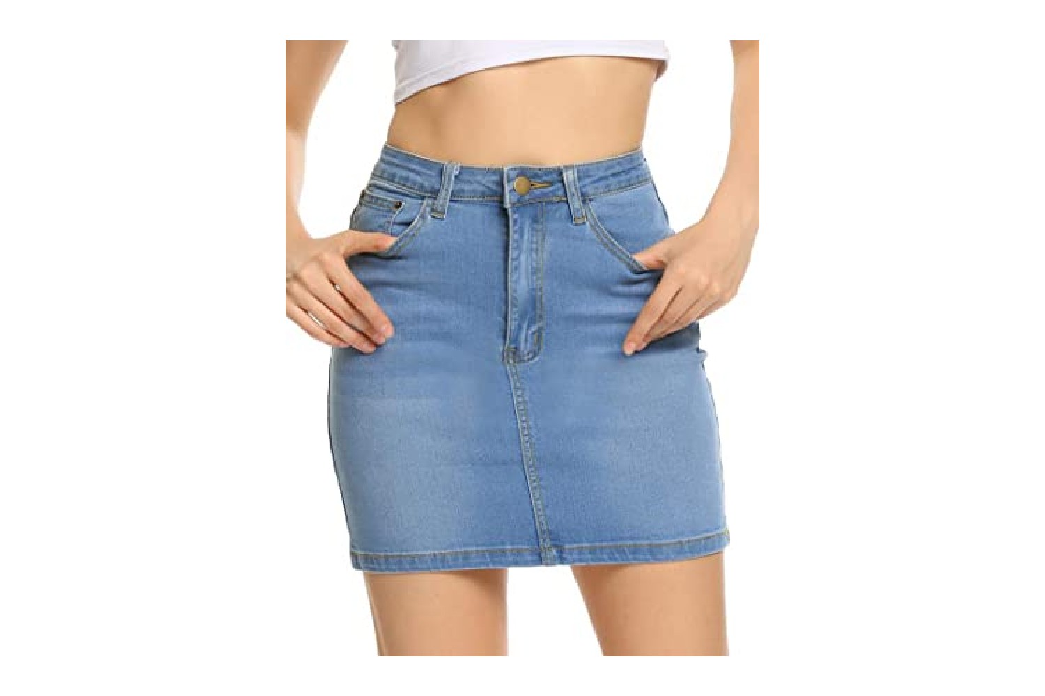 high waisted denim skirt reviews