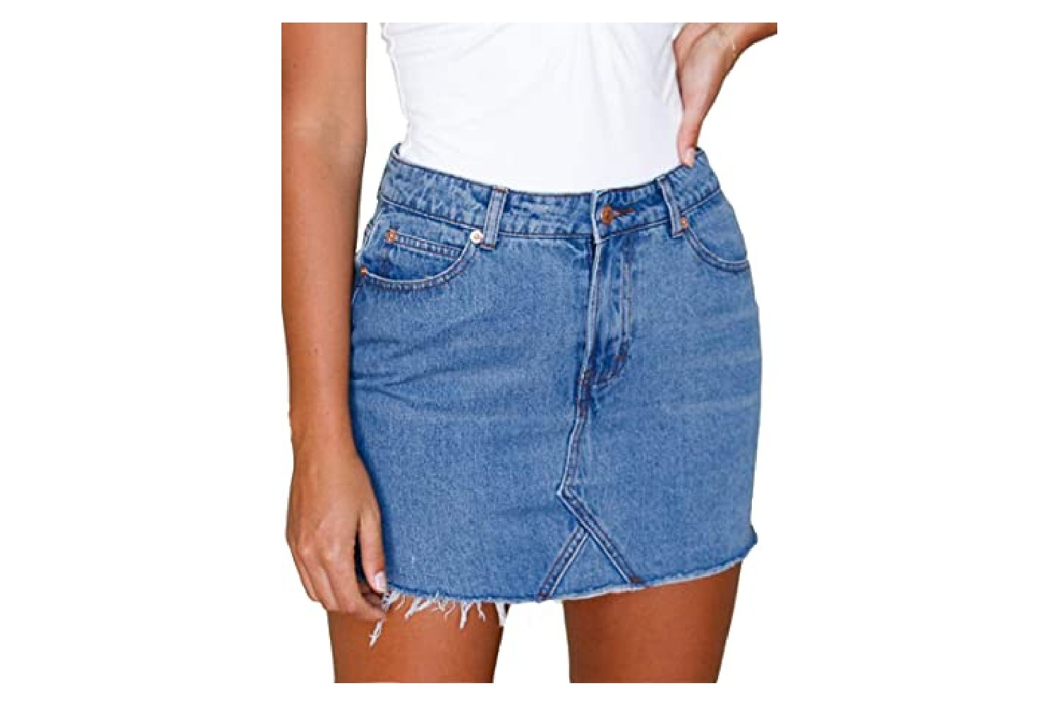 high waisted denim skirt reviews