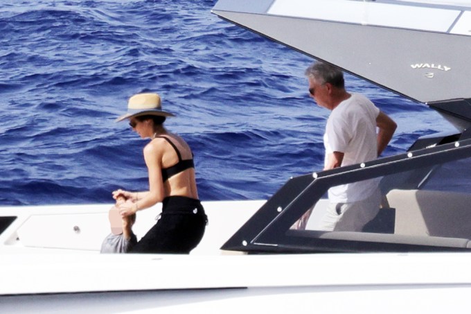 Katharine McPhee & David Foster on a boat