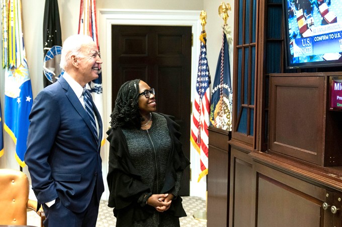 President Joe Biden & Ketanji Brown Jackson Watch The US Senate Vote On Her Confirmation