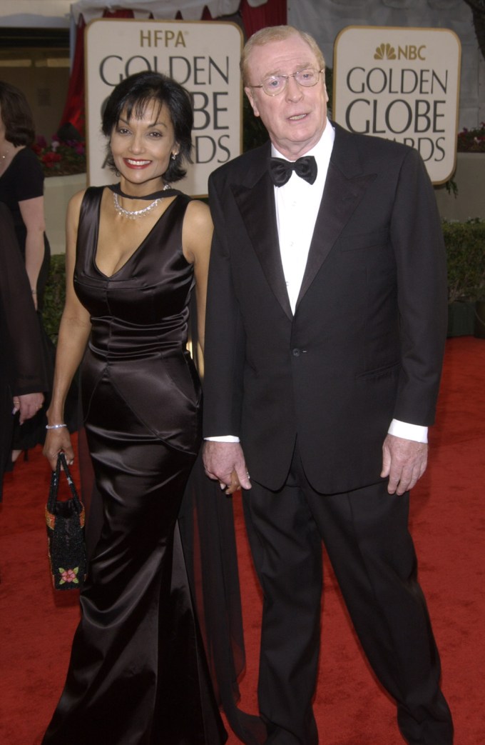 Michael Caine & Wife Shakira At The 2003 Golden Globes