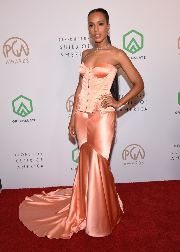 Kerry Washington Is Pretty In Pink At 2022 Producers Guild Awards