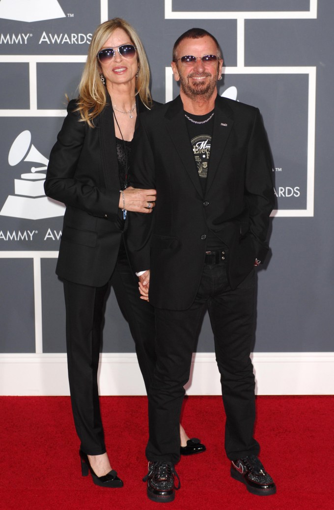 Ringo Starr & Wife At The 2010 Grammys