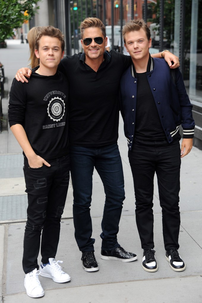 Rob Lowe & His Sons Step Out In New York