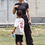 Kim Kardashian At Soccer With Son Saint In Los Angeles