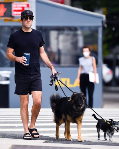 Zachary Quinto goes for a coffee run while walking his dogs in New York CityPictured: Zachary QuintoRef: SPL5321010 230622 NON-EXCLUSIVEPicture by: Robert O'Neil / SplashNews.comSplash News and PicturesUSA: +1 310-525-5808London: +44 (0)20 8126 1009Berlin: +49 175 3764 166photodesk@splashnews.comWorld Rights