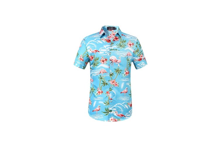 Pink Flamingo Loud Mens Hawaiian Shirt