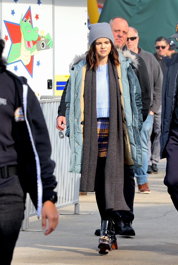 Selena Gomez Films 'Only Murders in the Building' in Ugg Slippers