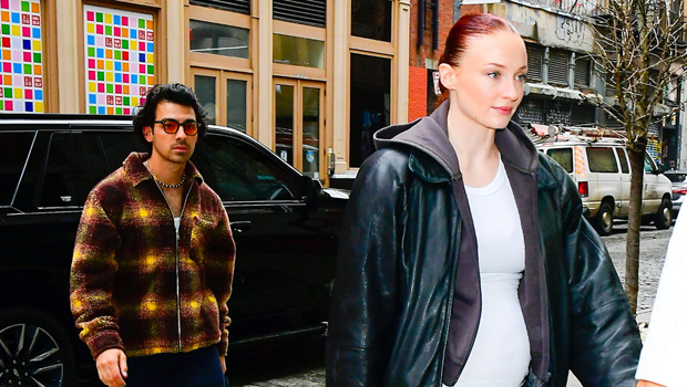 Sophie Turner Wore A Leather Blazer & LV Boots