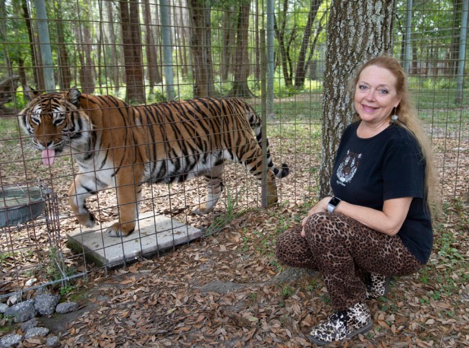 Carole Baskin & A Tiger